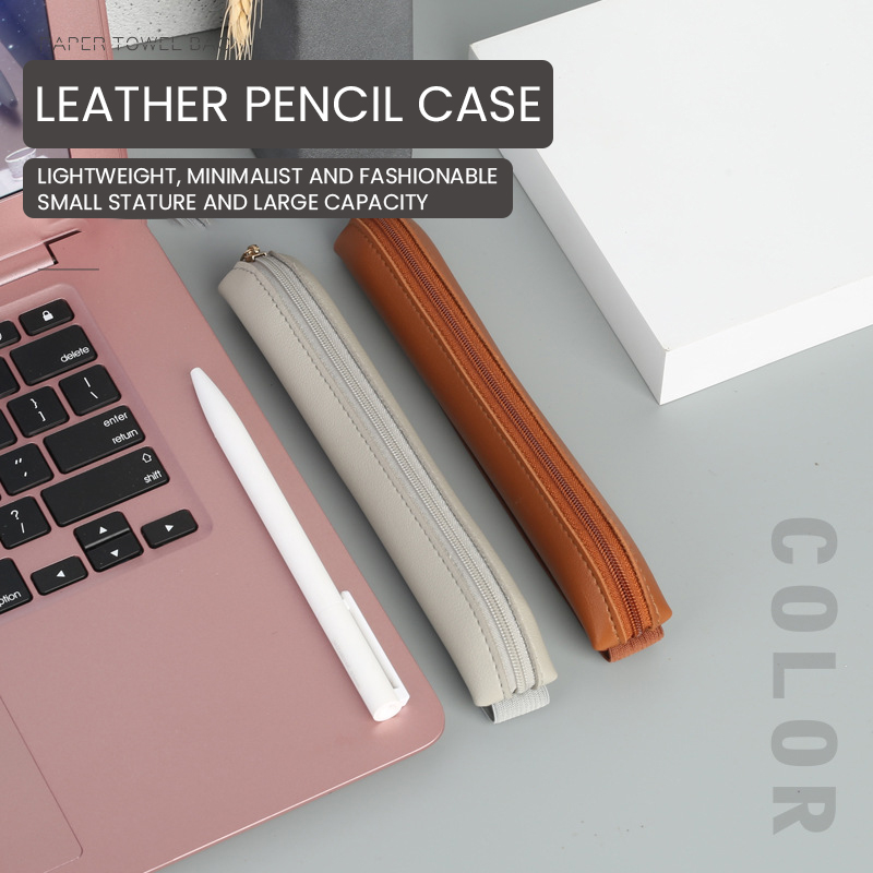 Leather Work Diary - Porte-stylo en cuir PU avec fermeture
