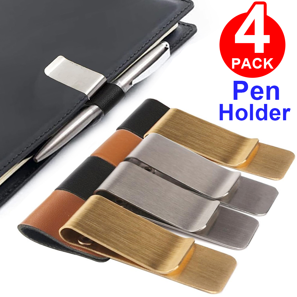 Leather Work Diary - Porte-stylo en cuir et laiton fait