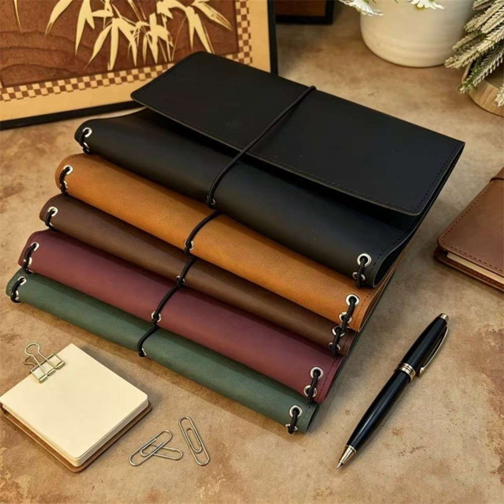Leather Work Diary - Organiseur de carnet A5, couverture compacte