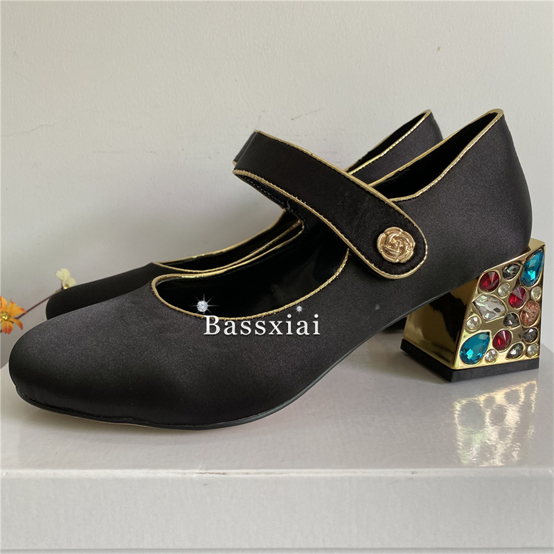 Escarpins à talons hauts carré - Belt Buckle Blank avis et prix