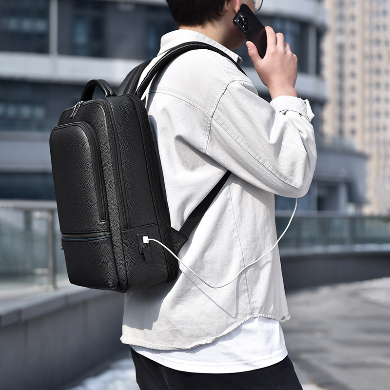 Sac à dos en cuir PU pour homm - Leather Work Bag avis et prix