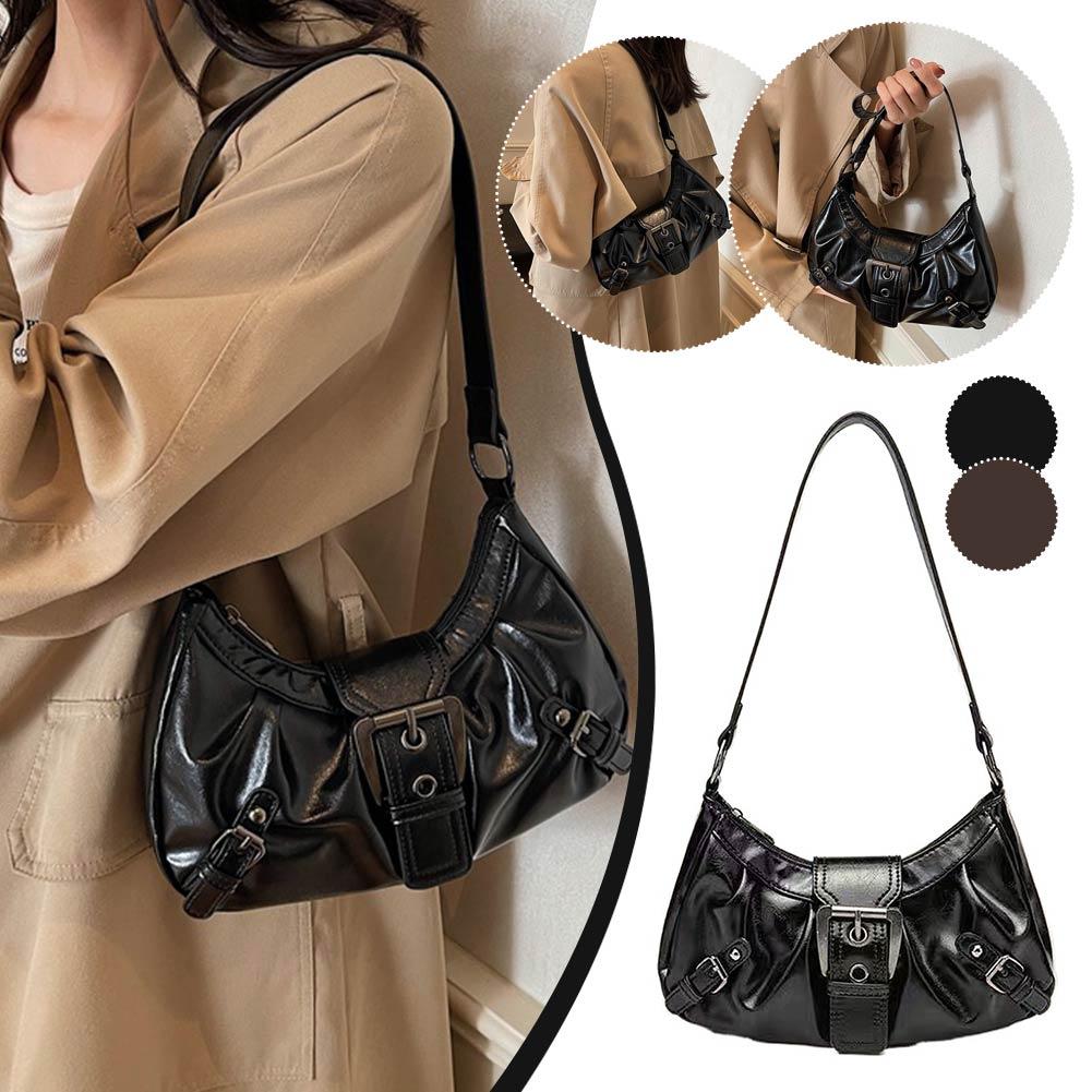 Sac à bandoulière plissé rétro - Leather Work Handbags avis et prix
