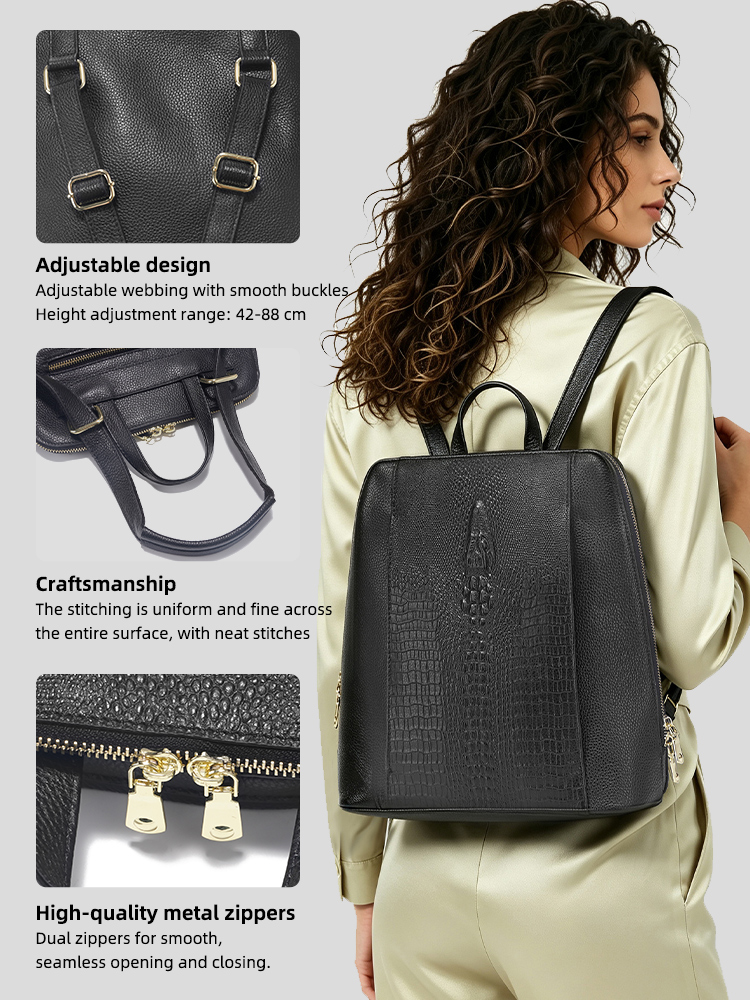 Sac à dos Zency en cuir de cro - Leather Work Bag avis et prix